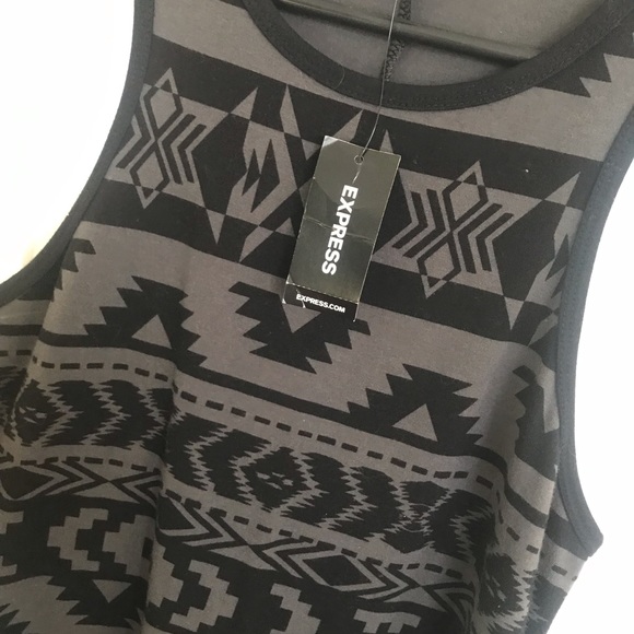 Racerback Bodycon-like Aztec Dress - Picture 2 of 4